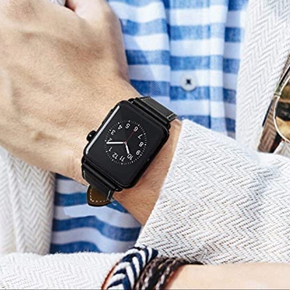 Aladrs Leather Watch Band For Apple Watch - Picture 4 of 12